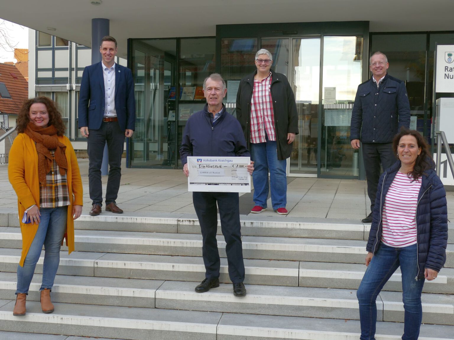 obere Reihe von links nach rechts: BM Joachim Förster, Ingrid Hinz, Lions Präsident Jörg Schumann untere Reihe von links nach rechts: Elke Greiner, Heinz Thomann, Anette Bräunling