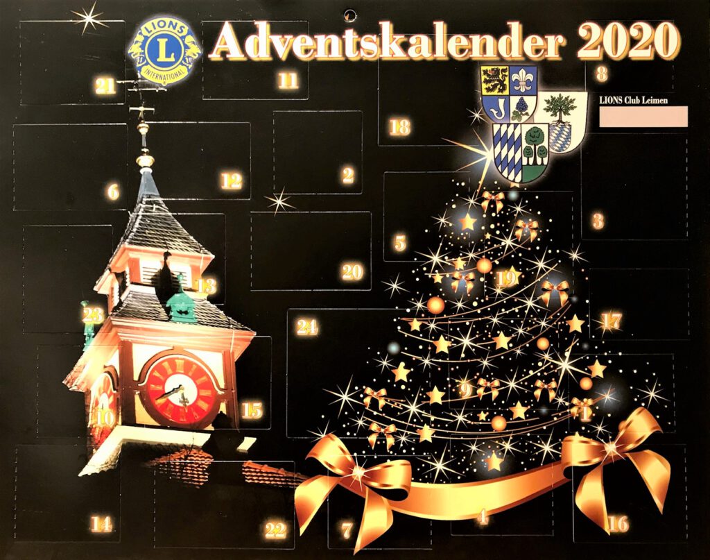 Der Adventskalender 2020 des Lions Club Leimen hat als Motiv das Rathaus St. Ilgen.